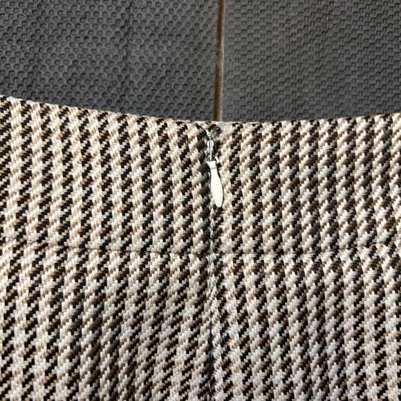 Tahari ASL Women's Houndstooth Fringe Pencil Skirt - Picture 4 of 6